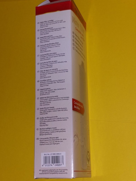 4 Wasserfilter Patronen kompatibel mit Jura steckbar ( blue ) und 10 Reinigungstabs